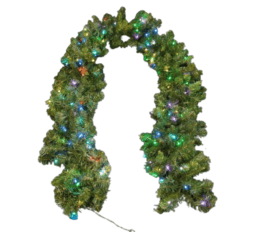 Oregon Fir Garland 9' w/5mm Sparkle RgbWW