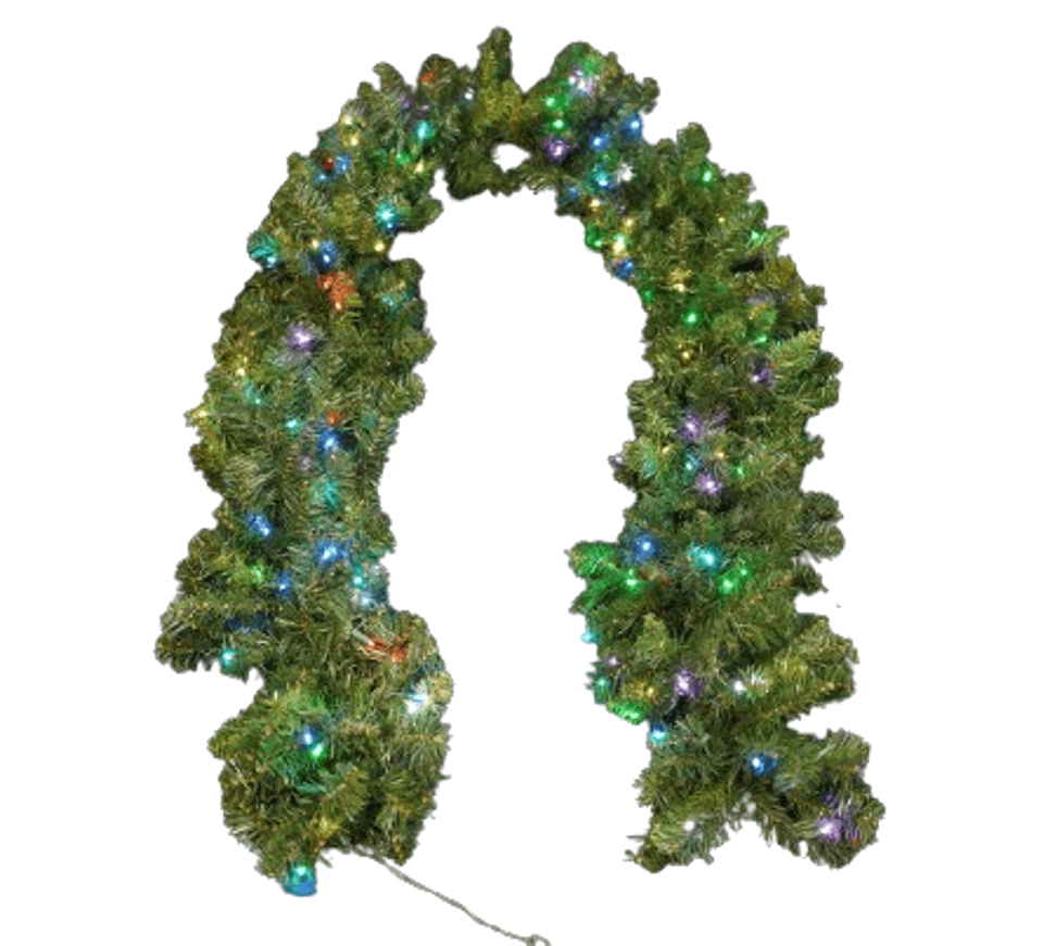 Oregon Fir Garland 9' w/5mm Sparkle RgbWW