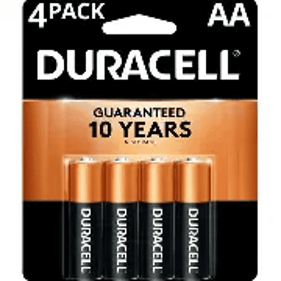 Duracell Coppertop AA Batteries 4 pk