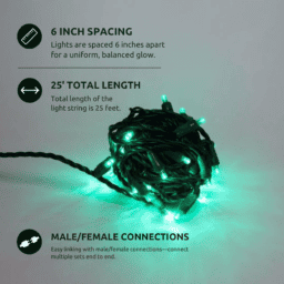 Green 5mm 50L 6"