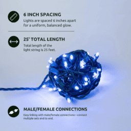 Blue 5mm 50L 6"