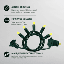 Yellow 5mm 50L 6"