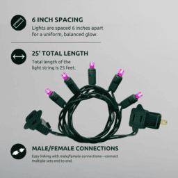 Pink 5mm 50L 6"