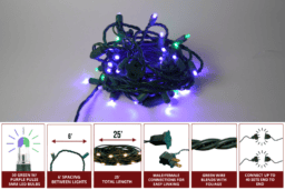 Goblin 5mm (Green w/Purple Pulse) 50L 6" - Image 2