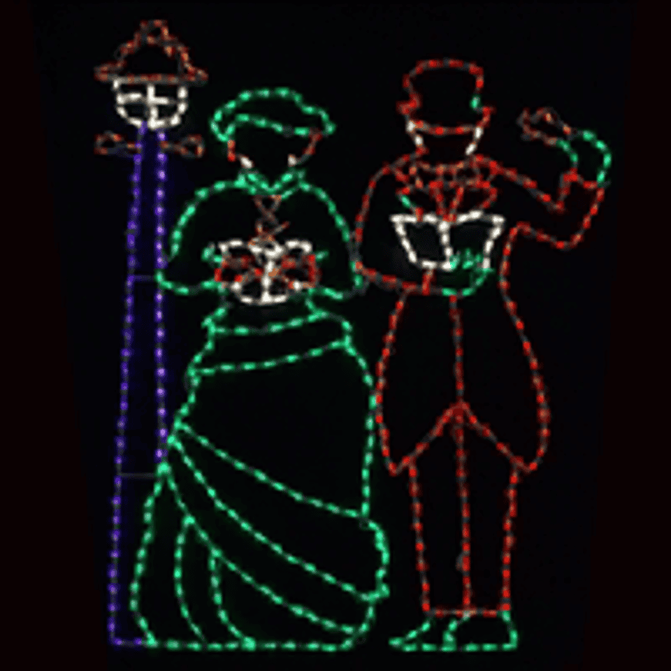 Victorian Caroler Set 70" H Wire Frame