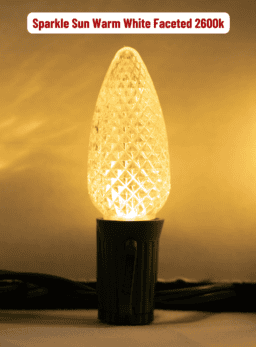 C9 Sun Warm White Faceted Bulbs