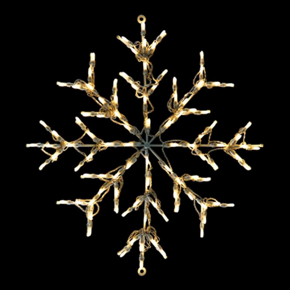 Snowflake Warm White 28" Wire Frame