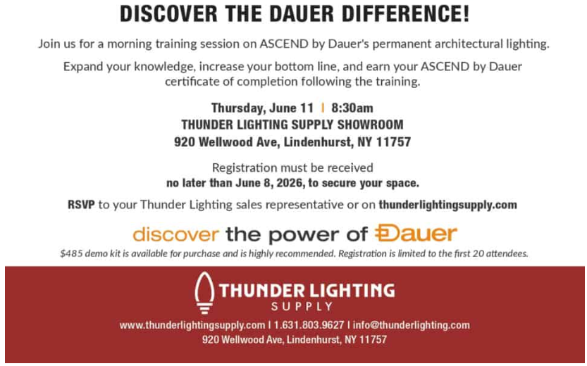 ascend by Dauer permanent lighting training