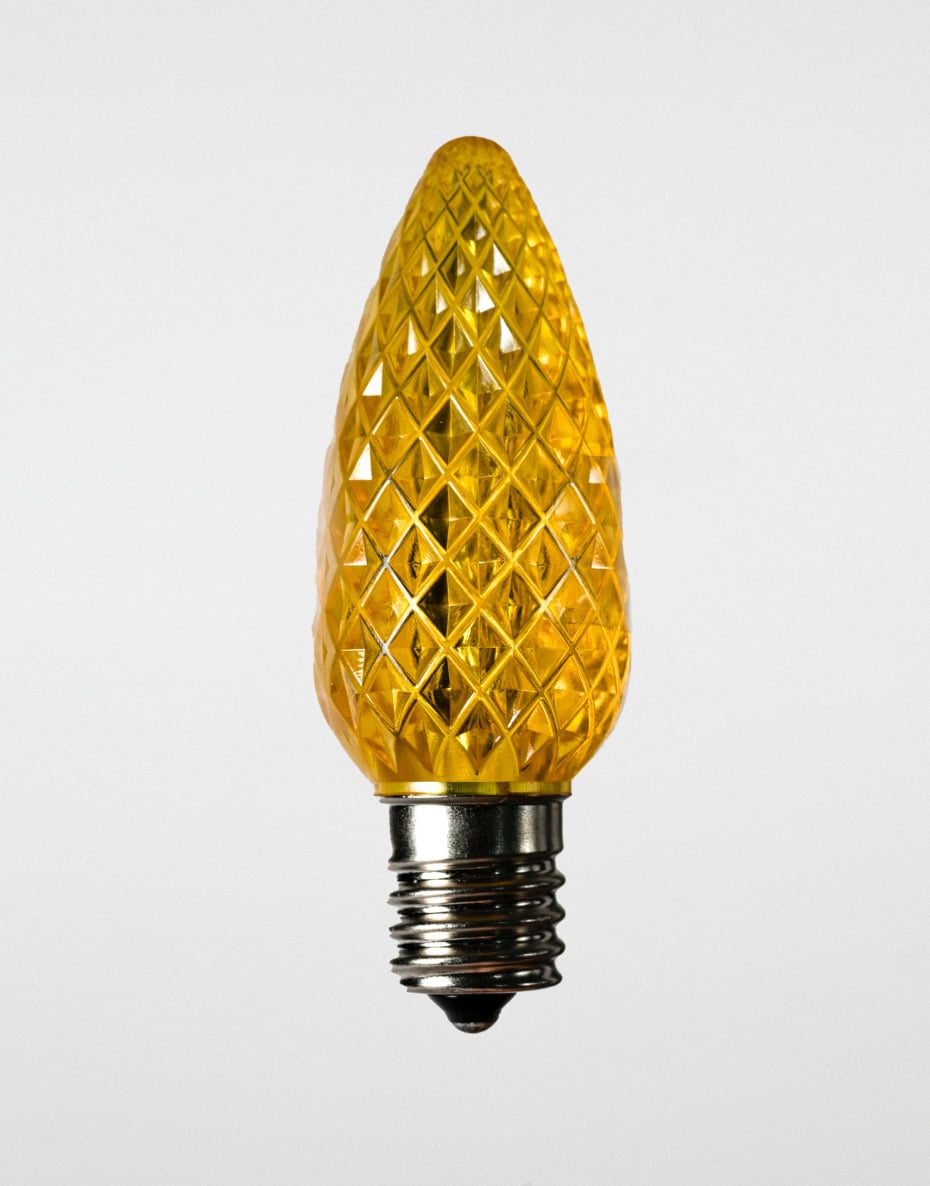 C9 Yellow/Gold Faceted Bulbs