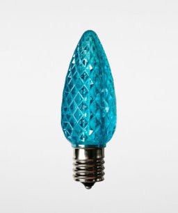 C9 Teal Faceted Bulbs