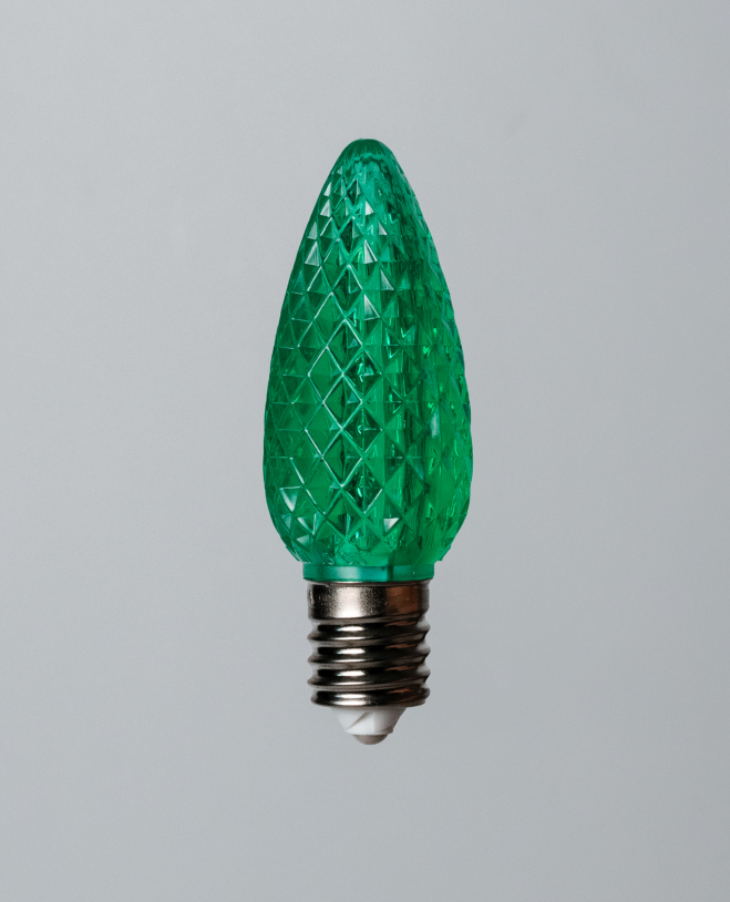 C9 Green Faceted Bulbs