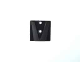 Black V-shaped lighting hook mount for secure fixture installation.