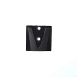 Black V-shaped lighting hook mount for secure fixture installation.