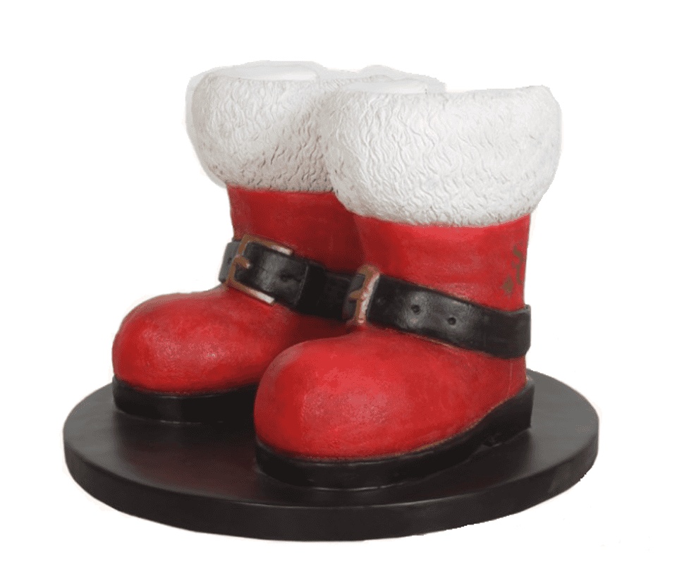 Fiberglass Decor Santa Boots Photo Op 39.6"L x 39.6" W x 30.4"H