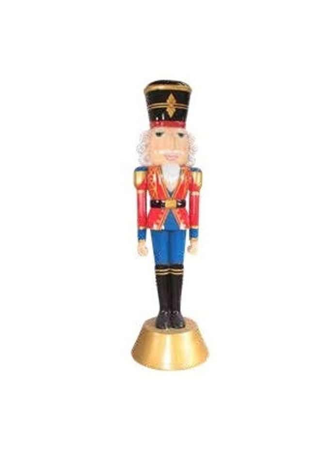 Fiberglass Decor Nutcracker Red And Blue 48"