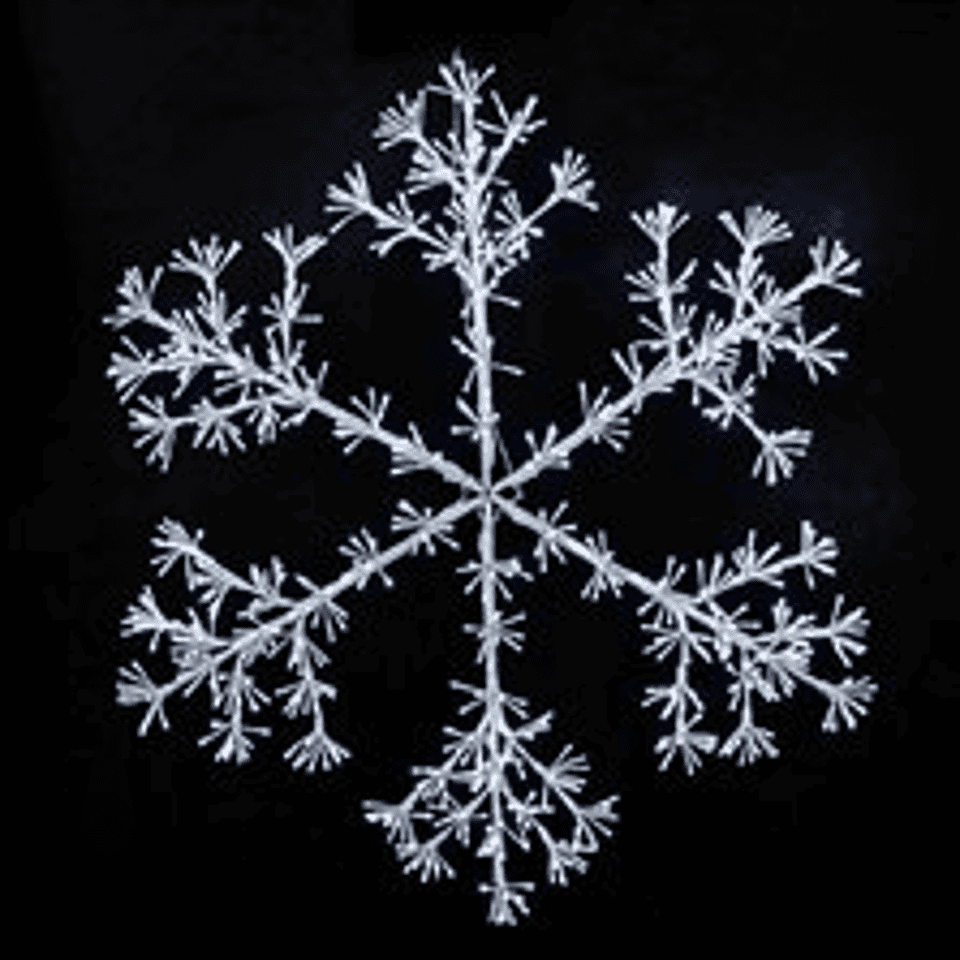 Sparkler Snowflake Pure White 60"