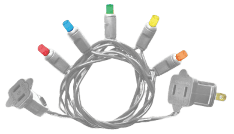 Multi 5mm White Wire 50L 6"