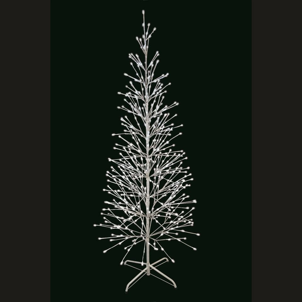 Birch Tree White 4'H 224 Light Count 5mm Pure White Twinkle