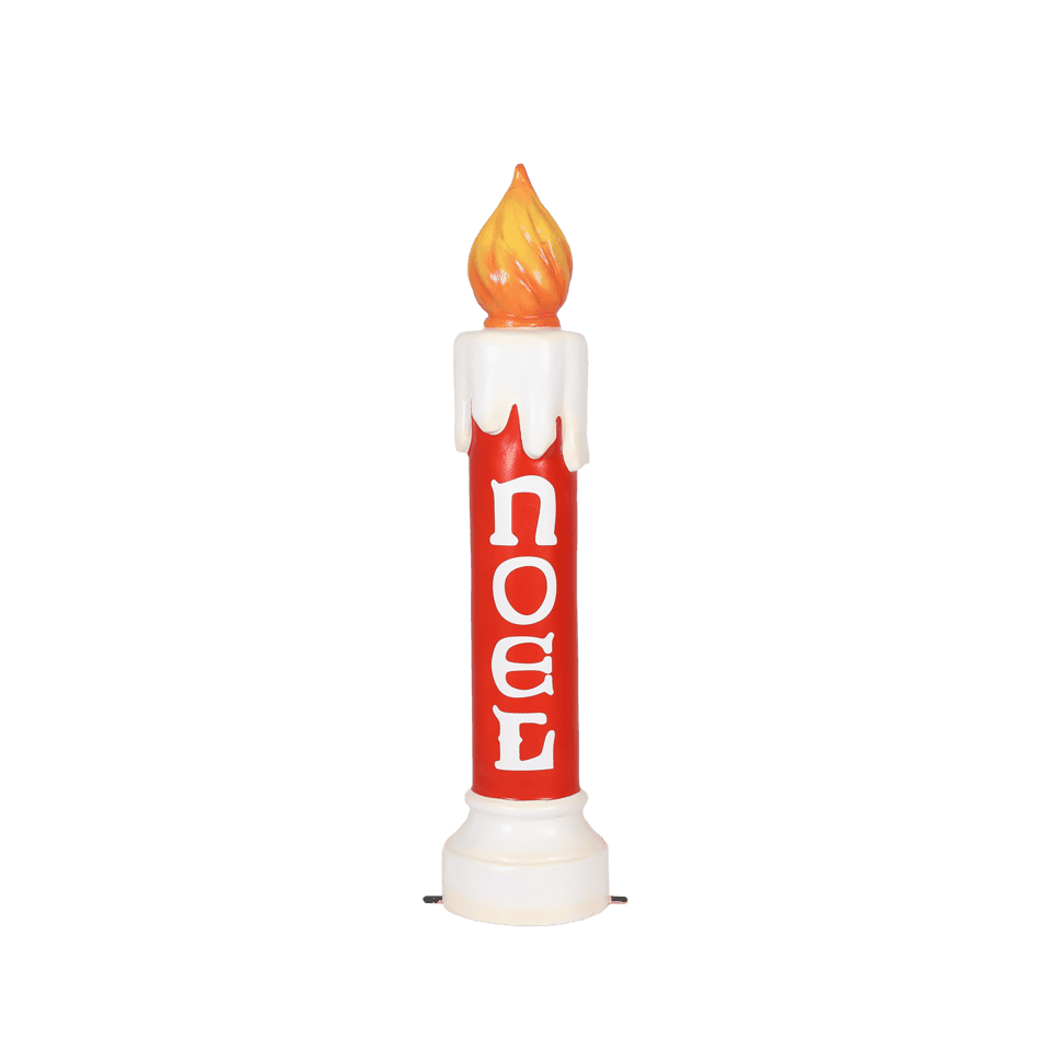 Fiberglass Decor Noel Candle 9.2"L x 9.2"W x 40.8" H