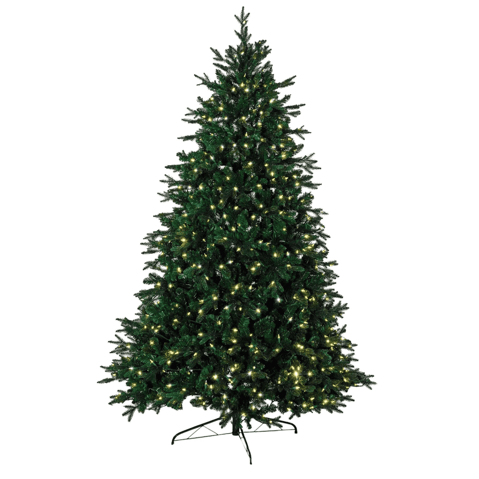 9' Noble Fir Christmas Tree (PE/PVC) - LED Warm White