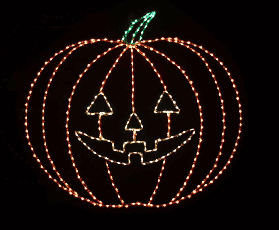 Pumpkin Smiling - 28" Wire Frame Rice Light