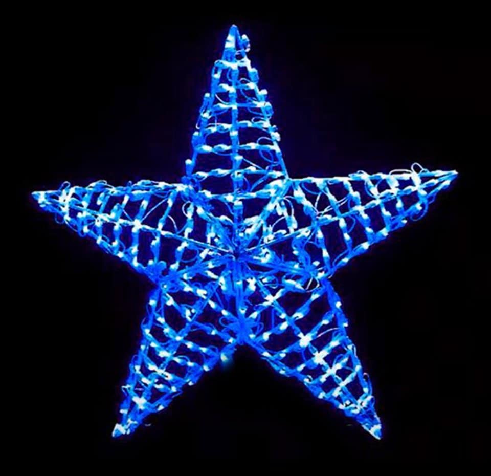5 Point Star 36" Sparkle Rgb-Wire Frame