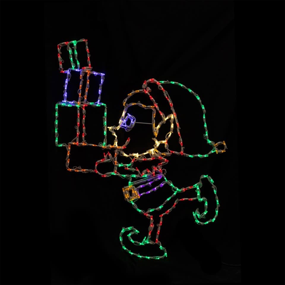 Colorful Christmas Santa Claus LED light display for holiday decor and lighting projects.