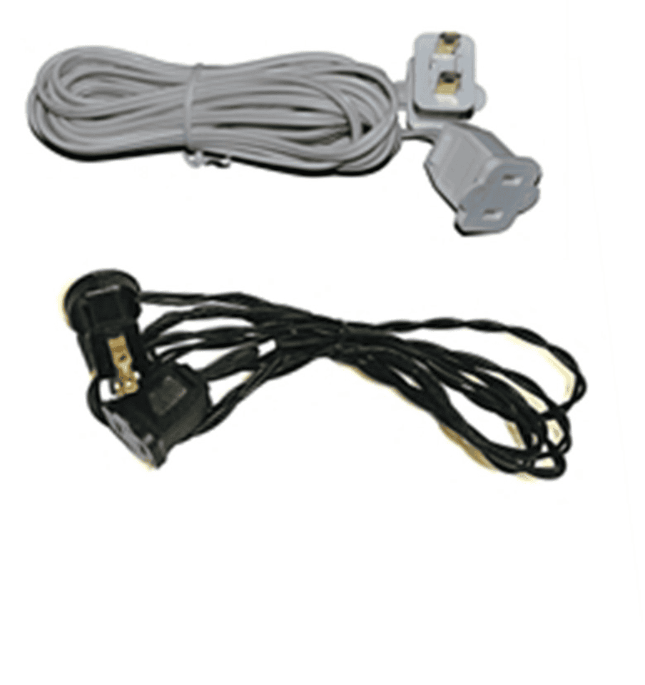 Extension cords and power adapters for commercial lighting applications.