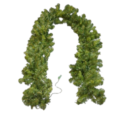 Oregon Fir Garland 9' w/5mm Sparkle RgbWW - Image 2