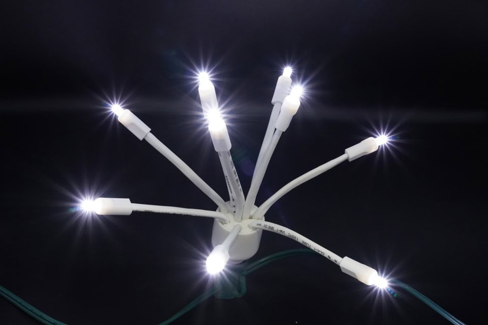 C9 LED Glitzer Pure White