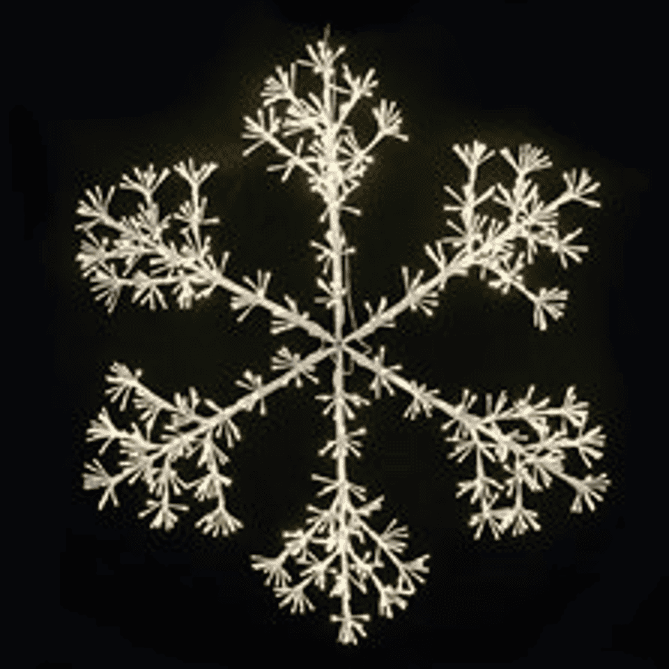 Sparkler Snowflake Warm White 48"