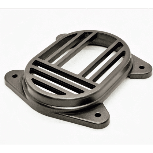 Metal lighting grille for stage and theatrical lighting fixtures, durable construction, for professional lighting solutions.