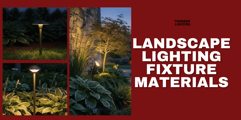 landscape lighting fixture material examples