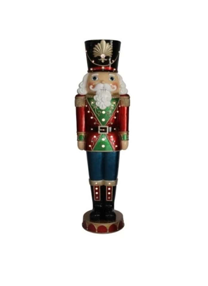 Resin Decor Nutcracker 76" w/ Music and Timer Lit