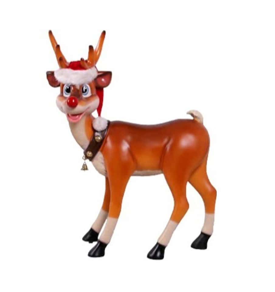 Fiberglass Decor Standing Reindeer 45"