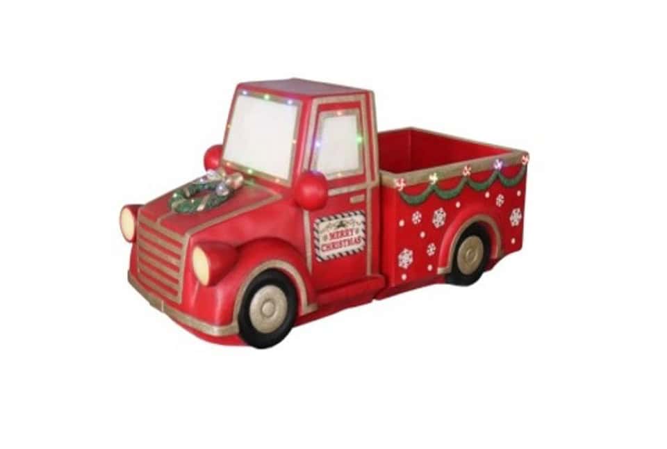 Resin Decor Car Merry Christmas Red 45"L