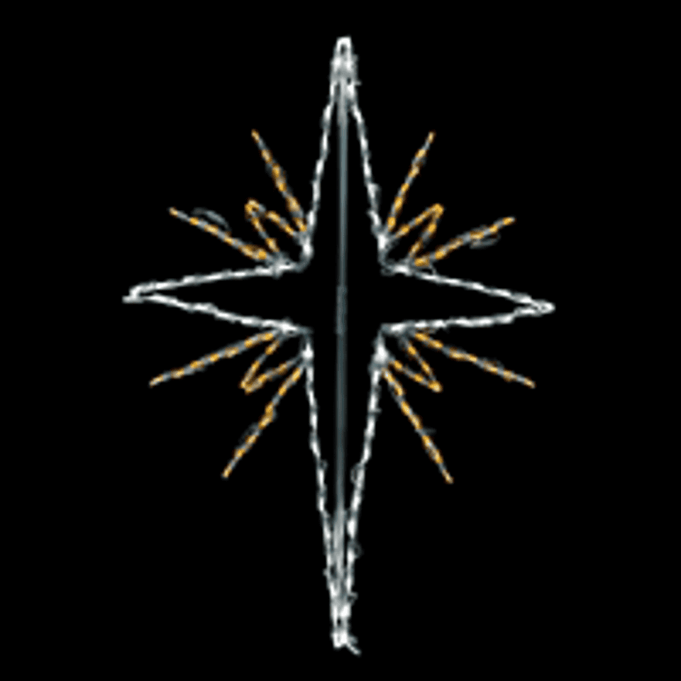 Bethleham Star 51" H X 32"W  Wire Frame
