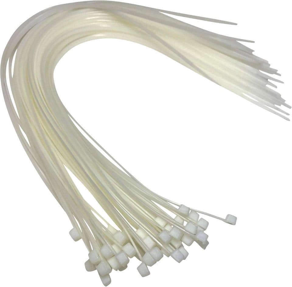 36" Cable Zip Ties 10Pk 10Pk. (White)