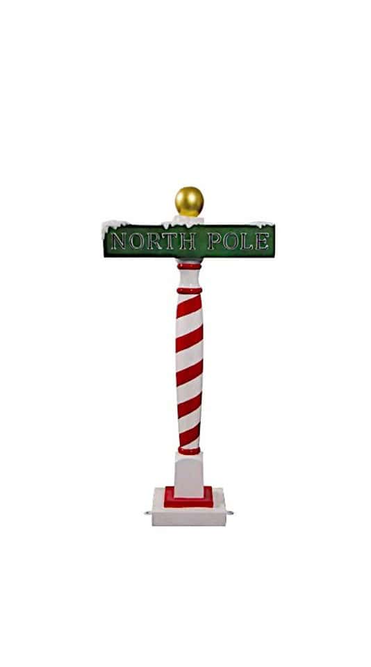 Fiberglass Decor North Pole Sign 35