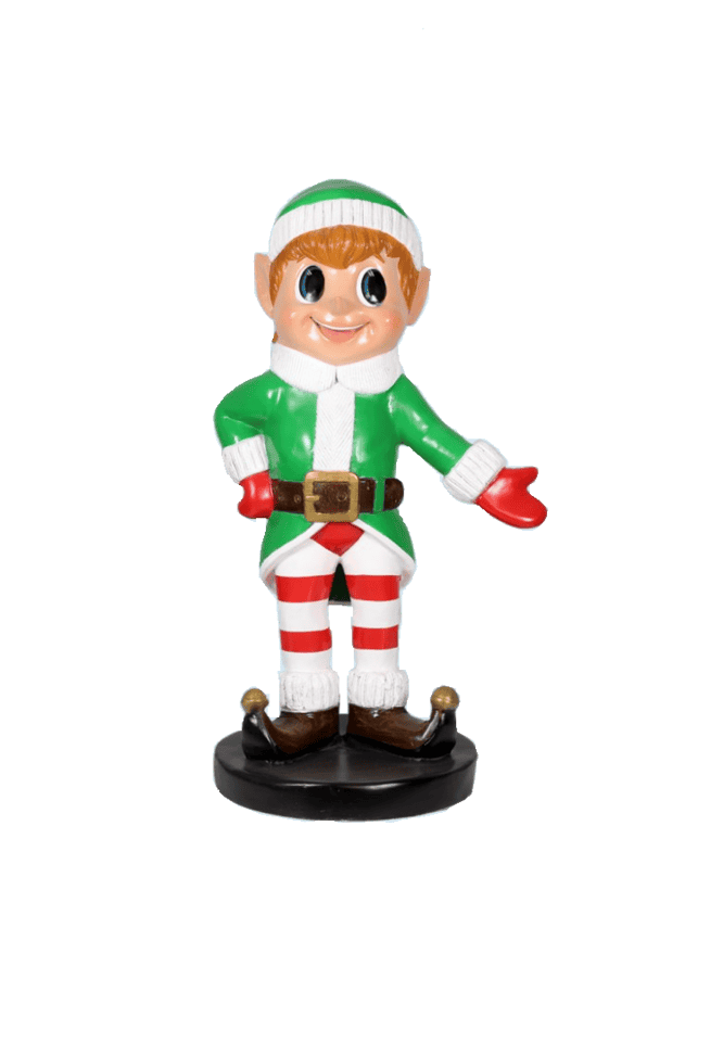 Fiberglass Decor Elf Boy Standing 19.6"L 16"W X 36.4"H