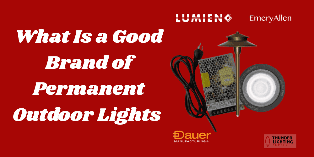 logos if different lighting brand to answer the question what is a good brand of permanent outdoor lights