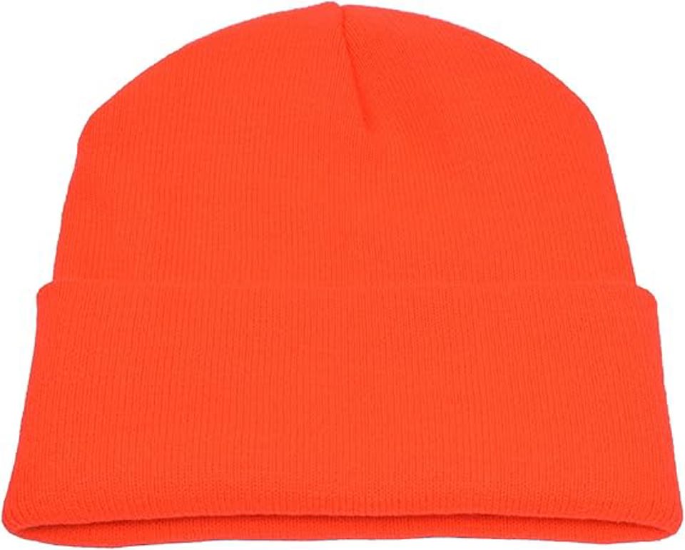 y5xwrwmfg01xfowtysa0dv14-large.jpg Bright orange LED beanie hat for outdoor lighting and safety.