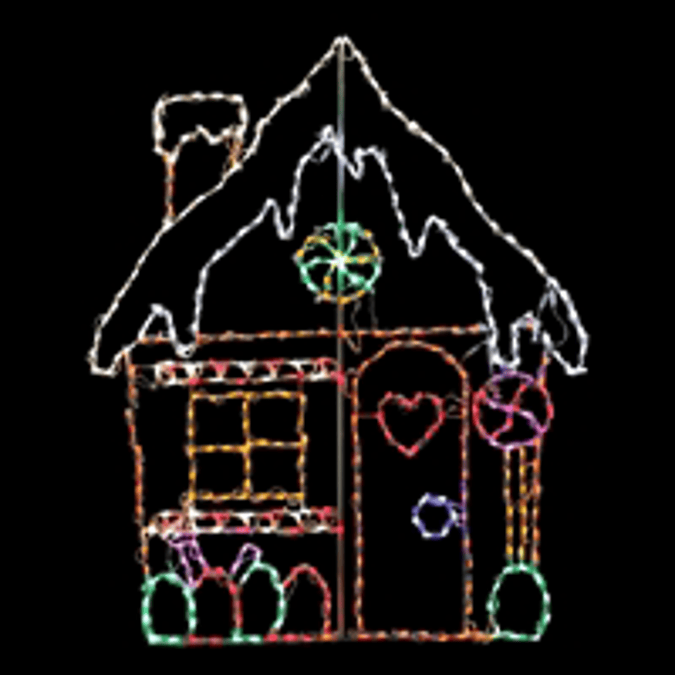 LED Gingerbread House 66" Wire Frame